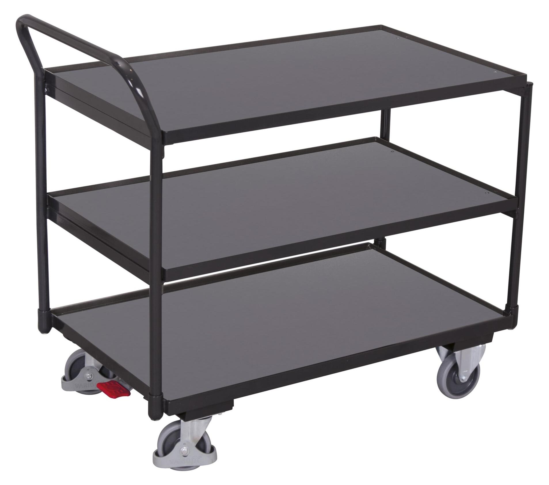 VarioFit Tischwagen mit 3 Ladeflächen RAL 7016