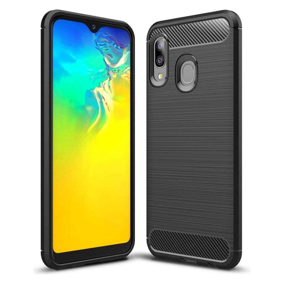 Screenguard Samsung Galaxy A20e Hülle Carbon Brushed Soft TPU (Samsung Galaxy A20e) (00025037)