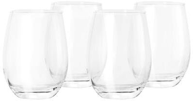 Gibson Home Belinni 4 Piece 18oz Classic Stemless Wine Glass Set