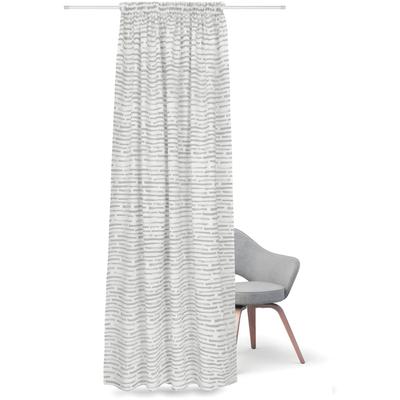 Gardine FEEL OF NATURE "Knut" Gr. 1, grau (hellgrau), B:140cm H:245cm, Baumwolle, Gardinen, Gardine, HxB: 245x140