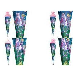 Roth Motiv-Schultüte Magische Einhornreiterin, 850 mm eckig, mit Organzaverschluss, Glitter, Organza u (85 cm, 1x) (678915)