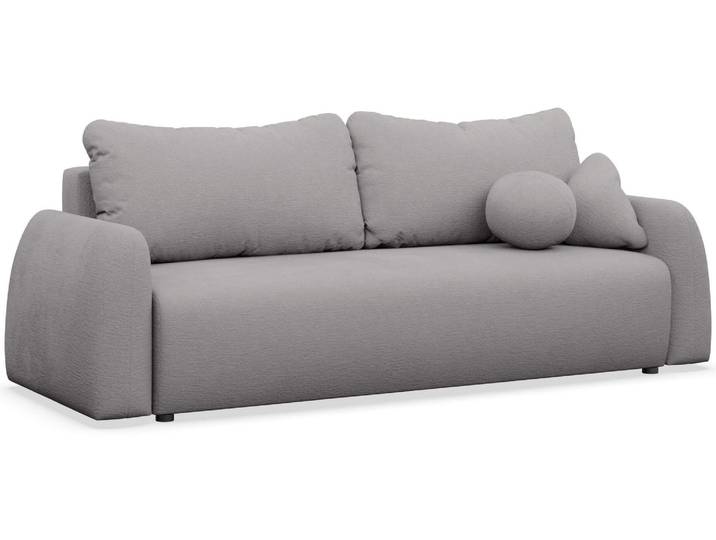 Selsey Nubelle – Sofa 3-Sitzer mit Schlaffunktion & Stauraum, Chenille, grau
