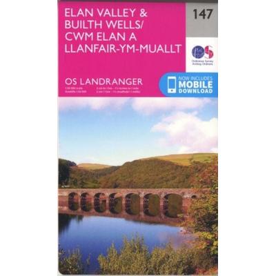 O.S. Landranger 147 Elan Valley and Builth Wells/Cwm Elan a Llanfair-ym-Muallt, Karte von Ordnance Survey, Ordnance Survey, 978-0-319-26245-0
