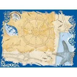 Mank Tischset Airlaid Del Mar, 40 x 30 cm, 100 Stück - Platzdeckchen stoffähnlich Platzset Maritim
