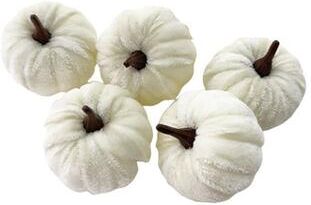 Uplift Treasures 5 Piece Artificial Foam Pumpkin Decoration Set white