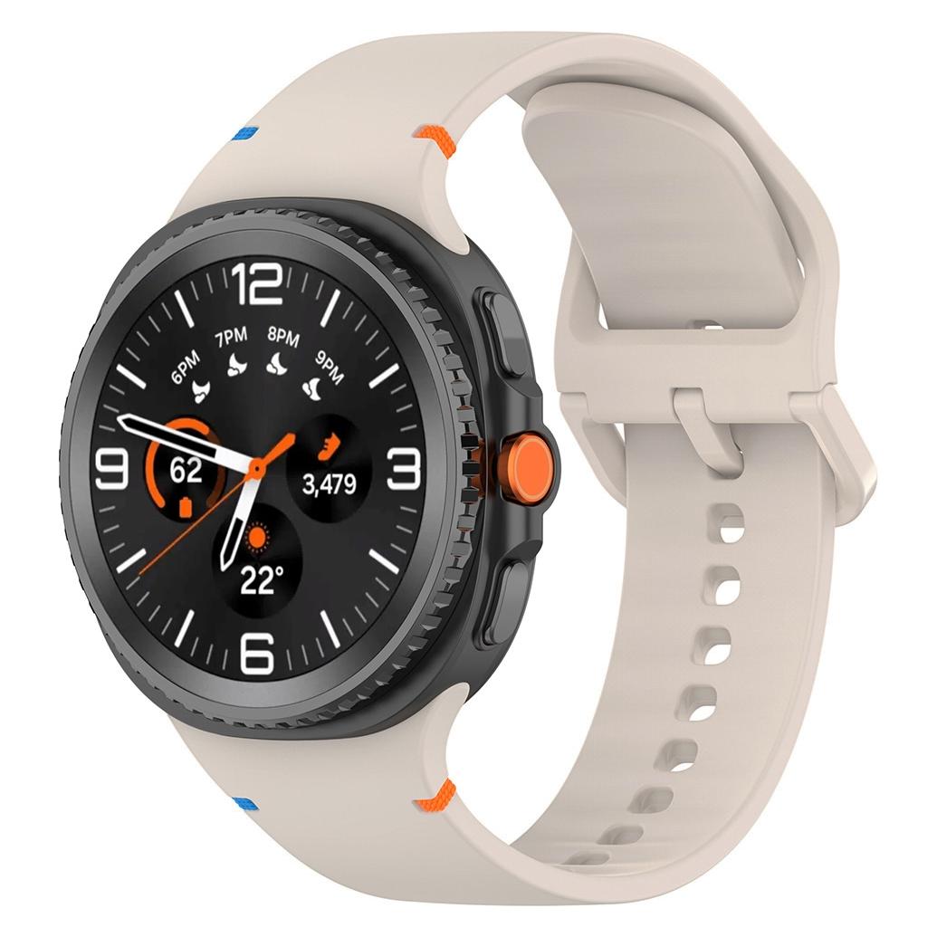 Techsuit - Watchband (W079) - Samsung Galaxy Watch8 40mm/Watch8 44mm/Watch8 Classic - Cashmere Cream (Silicone) (59672165)