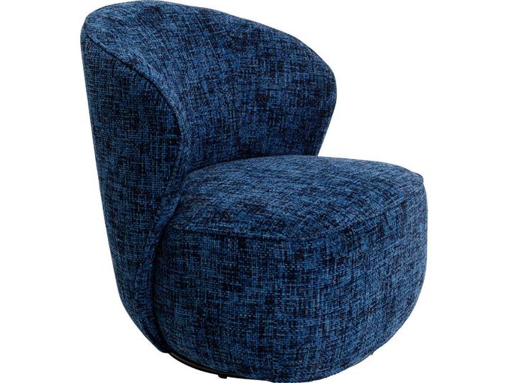 Kare-Design Sessel, Blau, 76x81x82 cm, Sitzfläche 360° drehbar, Wohnzimmer, Sessel, Sonstige Sessel