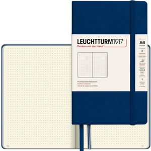 Leuchtturm1917 Notizbuch Pocket, 342921, Karton Hardcover, Marine, 94 Blatt / 187 Seiten, 80 g/m², dotted, A6
