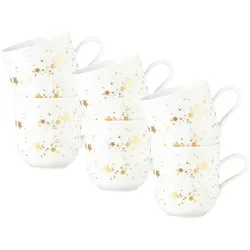 Seltmann Weiden Liberty Golden Stars Henkelbecher 400 ml 6er Set