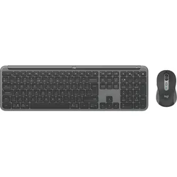 Logitech Signature Slim Combo MK950 (US, Kabellos), Tastatur, Grau