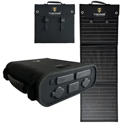 Viking Set powerbanka VIDAR IV a solární panel L60 PD, Powerbank, Schwarz