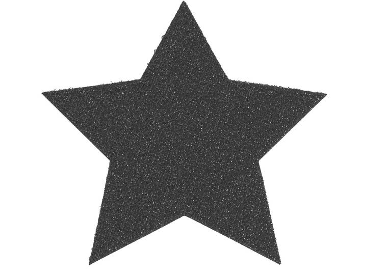 Platzset Stern, Weihnachtsdeko , schwarz, B:16,5cm H:3mm L:16,5cm, PRIMAFLOR-IDEEN IN TEXTIL, Platzsets, Platzset, auch ideal als Untersetzer oder Dekoration, Grösse 16,5 oder 29,5 cm