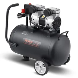 VEVOR-Luftkompressor, 8-Gallonen-Stahltank, 1 PS, 2,2 CFM bei 90 PSI, ölfreier Luftkompressor und max. 120 PSI Druck, 80 dB ultraleiser tragbarer Kompressor, für Autoreparatur, Reifenbefüllung, Spritzlackierung
