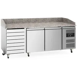 Ecofrost Gastro Pizzatisch Kühltisch Kühltheke Edelstahl 2025x800x1000mm 580l +2/+8°C