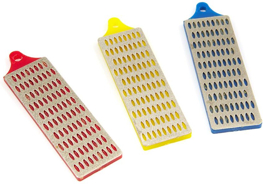 Set di pietre da lucidatura diamantate HBM 3 pezzi 25 x 75 mm