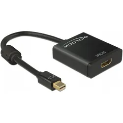 Delock 62611 Mini DP zu, Video Adapter, Schwarz