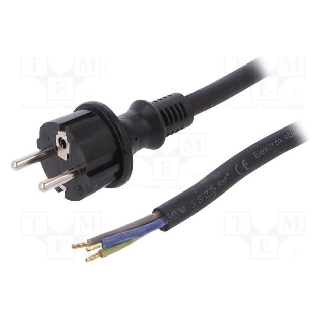 Plastrol Anschlusskabel mit Stecker PP-40H, H07RN-F 3x2,5, IP44, 3m (W-97218) (3 m) (W-97218)