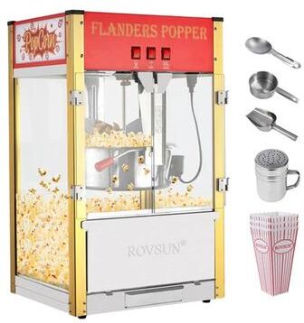1600W 120V 16oz Kettle Popcorn Machine Maker Countertop