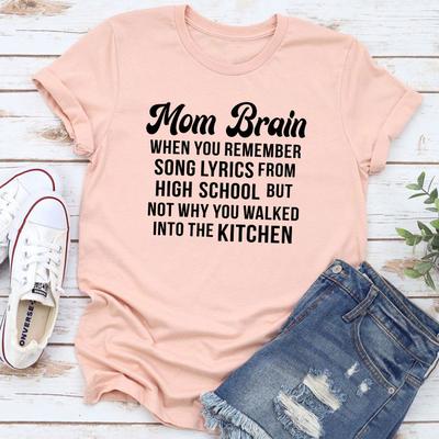 ForAllApparel Mom Brain T Shirt Heather Prism Peach XL