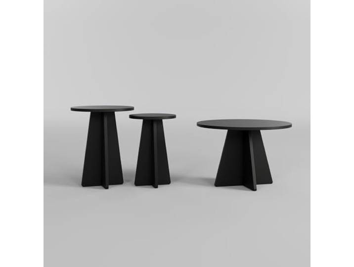 Hanah Home Modernes schwarzes Couchtisch-Set (2-teilig), 100% melaminbeschichtete Spanplatte, 18 mm stark Stilvolles und funktionales Design für das Wohnzimmer