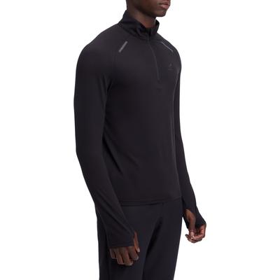 Laufshirt ENERGETICS "HE.-LANGARMSHIRT CUSCO IV M", Herren, Gr. XL, schwarz, Obermaterial: 88% Polyester, 12% Elasthan, Shirts Laufshirt, Rollkragen, Half Zip, für Sport-Outfits, mit DRY PLUS-Technologie