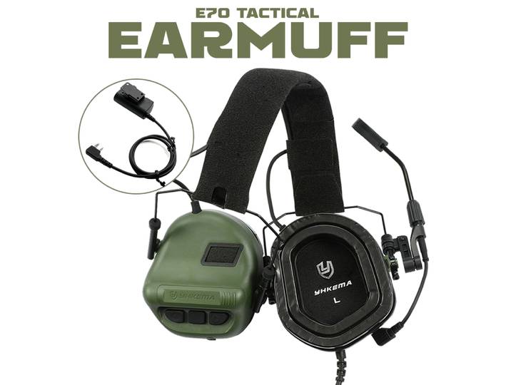 Casque de communication tactique, casque anti-bruit électronique pour le tir, puce DSP, 6 micros de réception sonore, adaptateur PTT en option