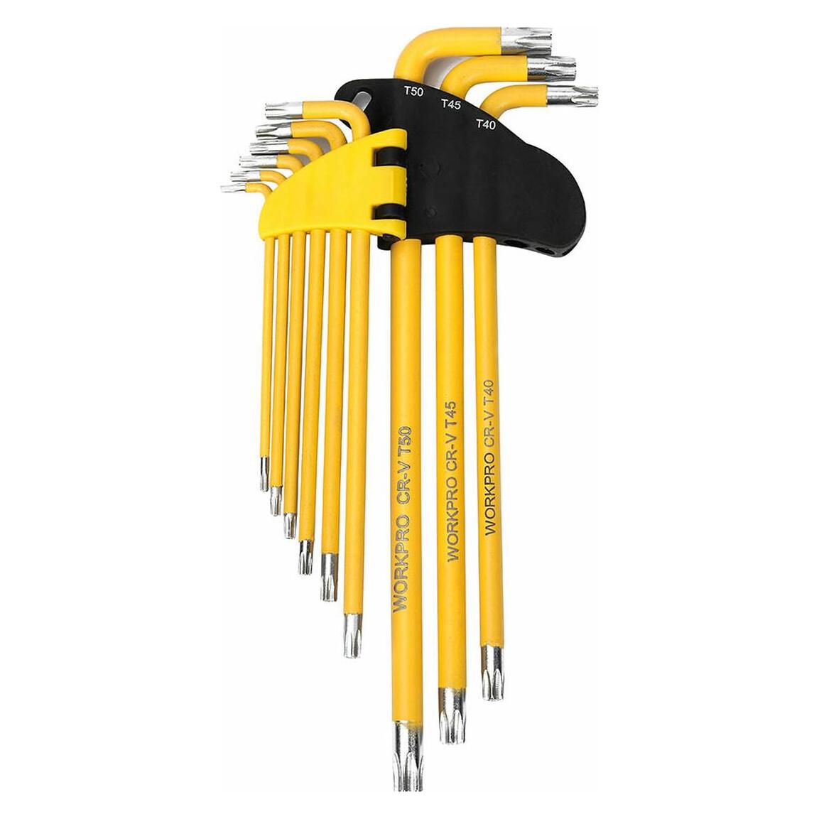 Workpro TORX T-Profil Stiftschlüsselsatz T 10, T 15, T 20, T 25, T 27, T 30 (WP222008)