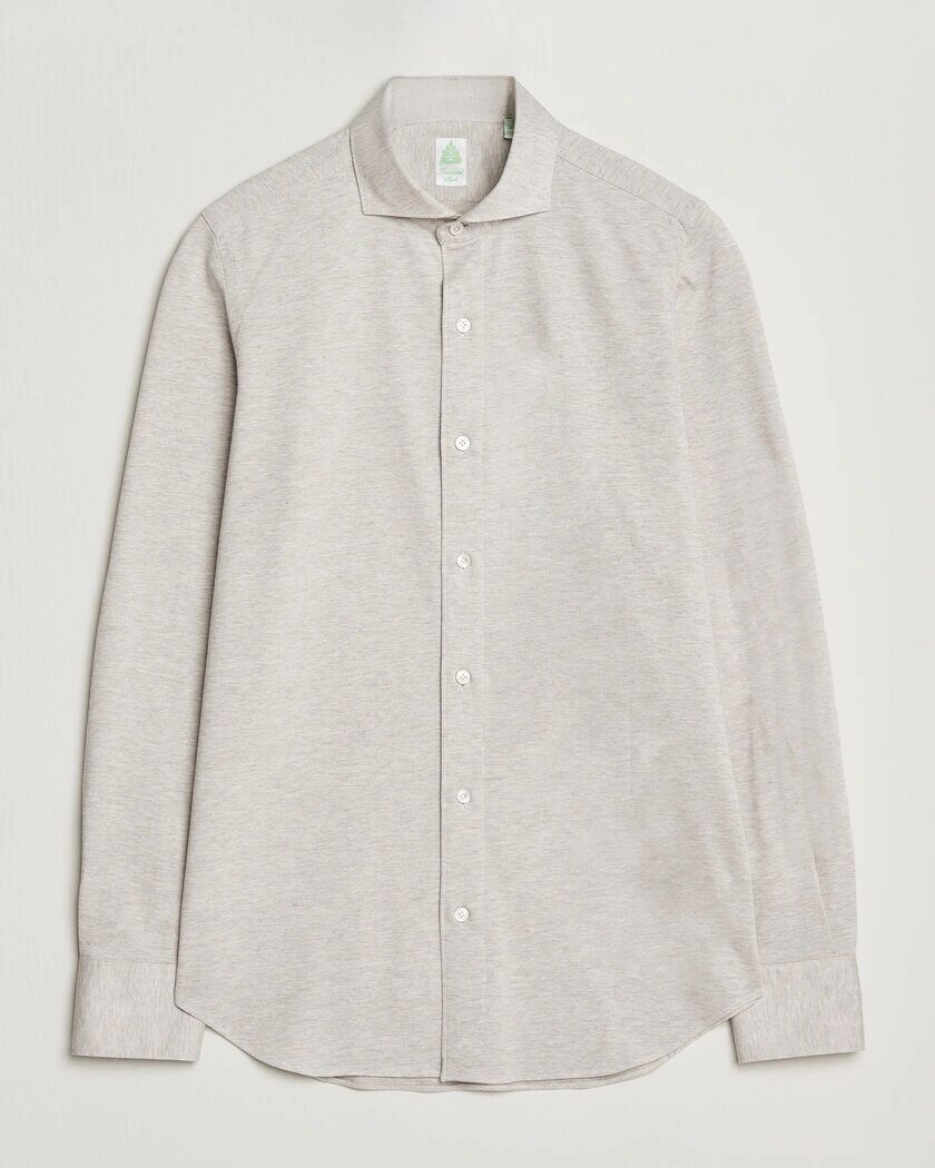 Finamore Napoli Cotton/Cashmere Jersey Shirt Beige