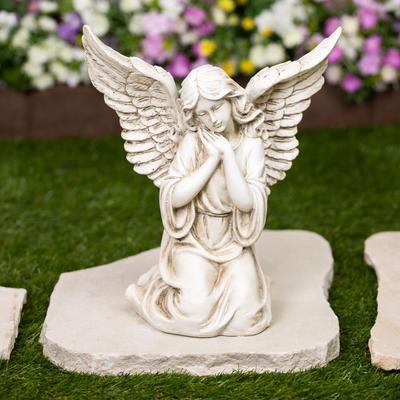 Northlight "Kneeling Angel with Open Wings Statue - 13"""