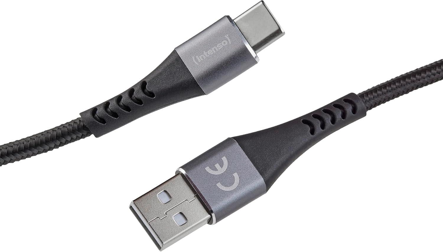 Intenso Laadkabel USB-A naar USB-C, 2 meter, zwart