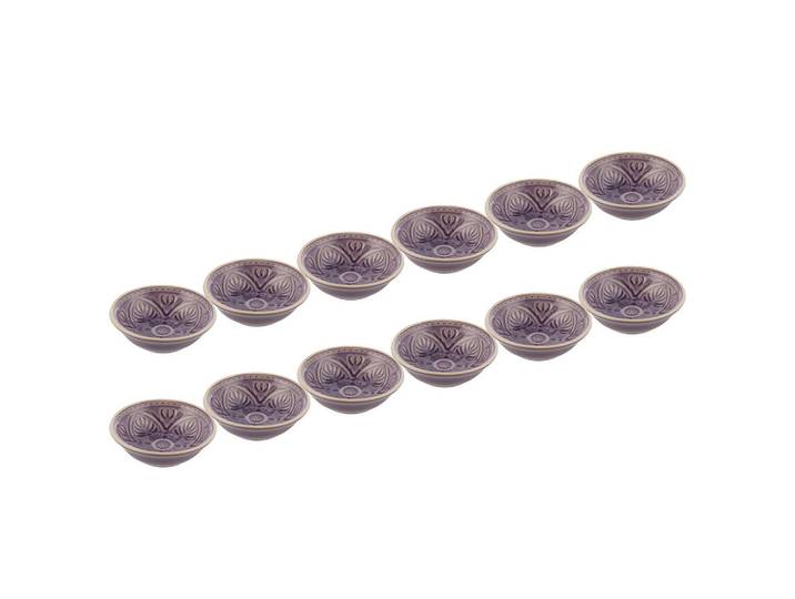 Butlers Dipschalen 12er-Set Sumatra 60 ml, Violett, Keramik, 9x3x9 cm, Geschirr, Schalen & Schüsseln, Dipschalen