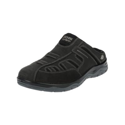 Pantolette DOCKERS BY GERLI "Dockers by Gerli Pantoletten Nubukleder", Herren, Gr. 42, Textil, schwarz, Nubukleder, Schuhe Pantolette