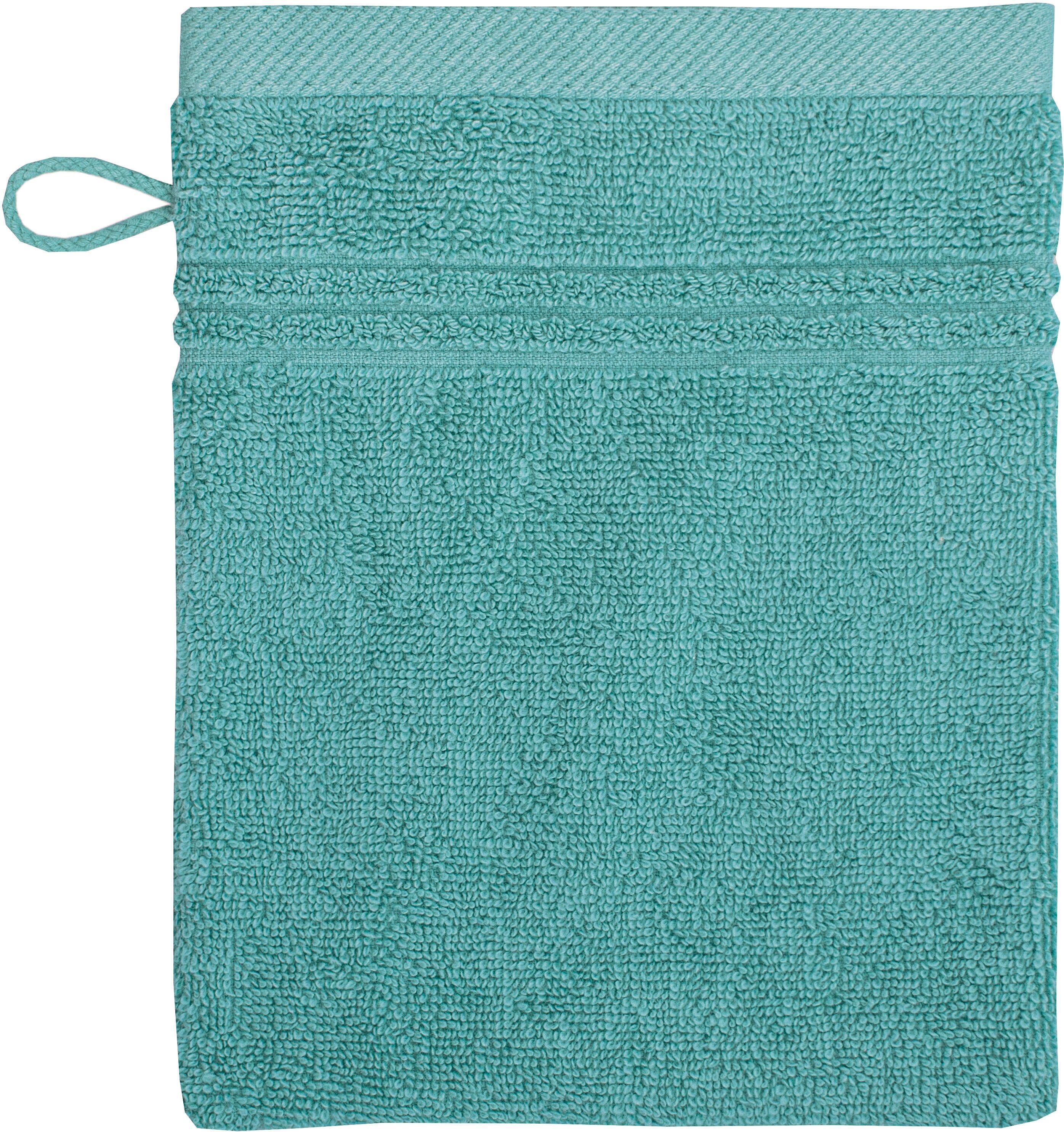 Waschhandschuh DYCKHOFF "Nature", blau (ozean), B:16cm L:21cm, Baumwolle, Waschlappen