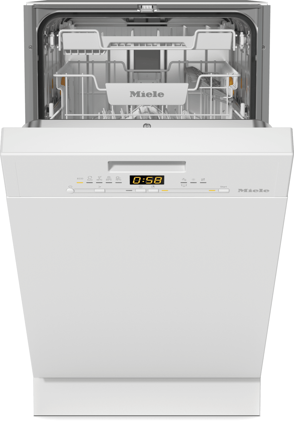 Miele G5540SCi SL Active 45 cm Geschirrspüler teilintegriert (ohne Front) leise 9 Maßgedecke Turbotrocknung (Weiß) 12087000