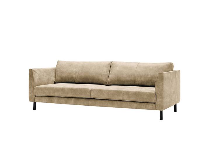 Grand canapé Esquire Beige Cuir Fortesa 247 x 80 x 96cm Moderne