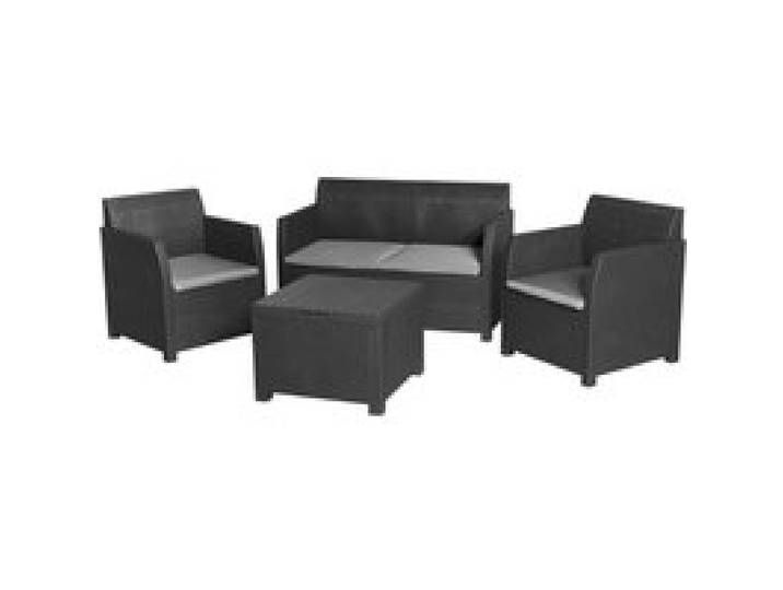 LIVARNO HOME Salon de jardin, 4 pièces, anthracite/gris