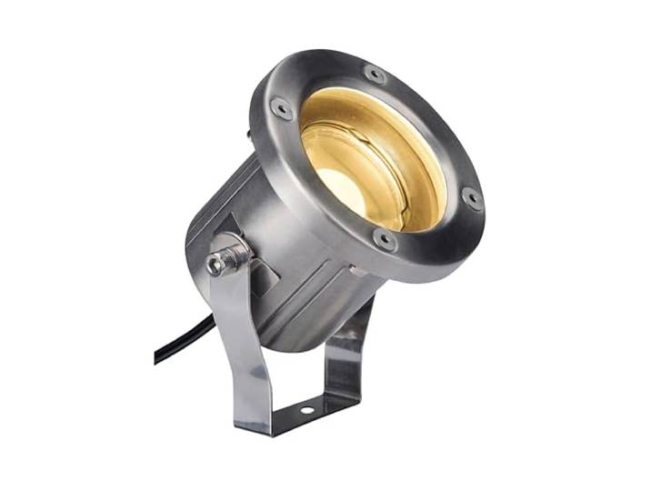 SLV Erdspiessleuchte Nautilus Spike/Außenlampe für die Beleuchtung von Garten, Terrasse, LED Aussen-Leuchte, Außen-Strahler / IP55, Edelstahl, Silver, Ohne Zubehör, 3000 K, 9.0 W, 520 lm