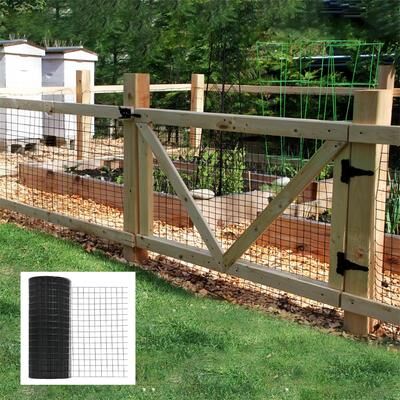 DEVERA Heavy-Duty Black Welded Wire Mesh for Garden Protection