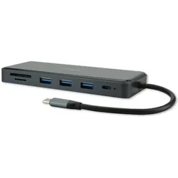 MCL Station D Accueil 12 Ports (USB-C, 12 Ports), Dockingstation + USB Hub, Schwarz