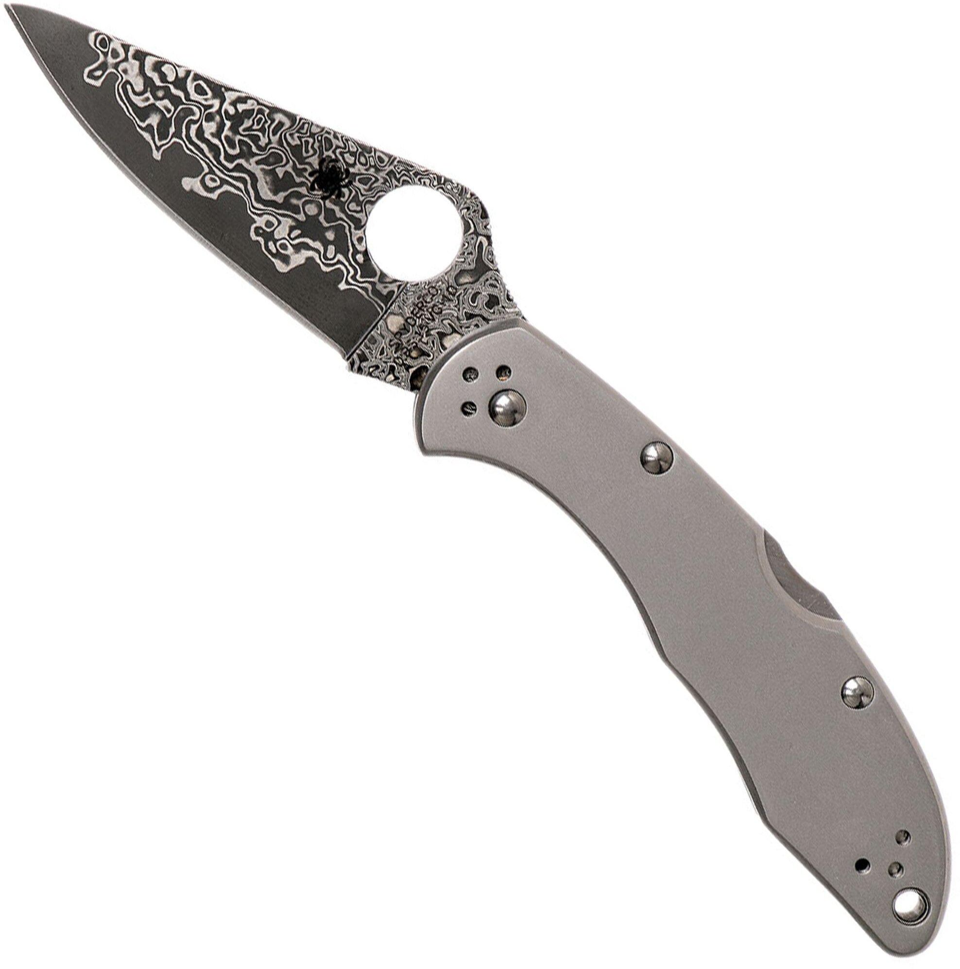 Spyderco Delica 4 Titanium Damascus C11TIPD coltello da tasca