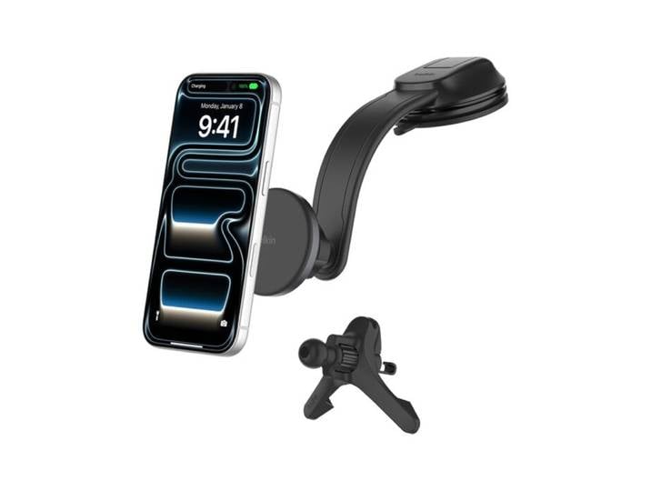 Belkin BoostCharge, Mobile/smartphone, Support actif, Voiture, Noir WIC012HQBK