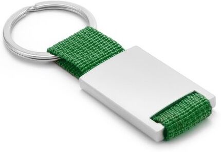 Porte-clés publicitaire Yip polyester métal vert
