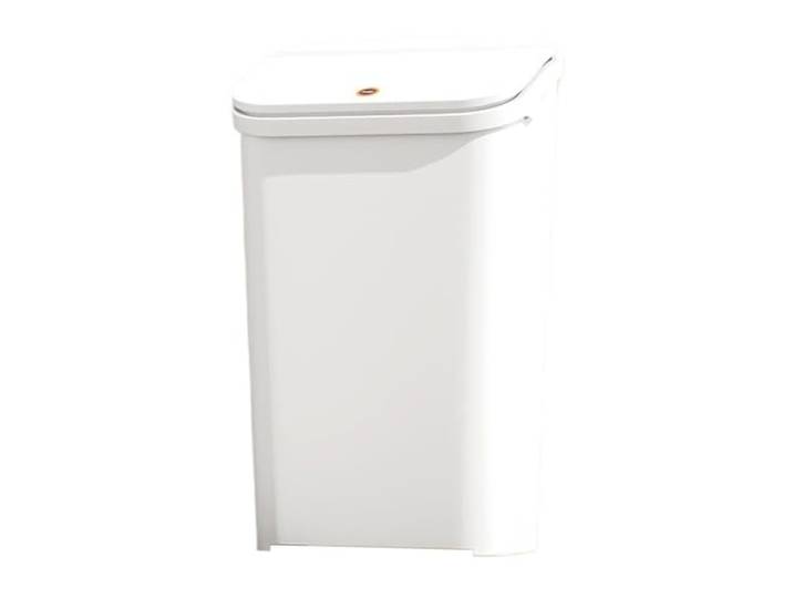 Haushaltsmülleimer Press-Top-Mülleimer Mit Druckring for Zu Hause(Weiß)