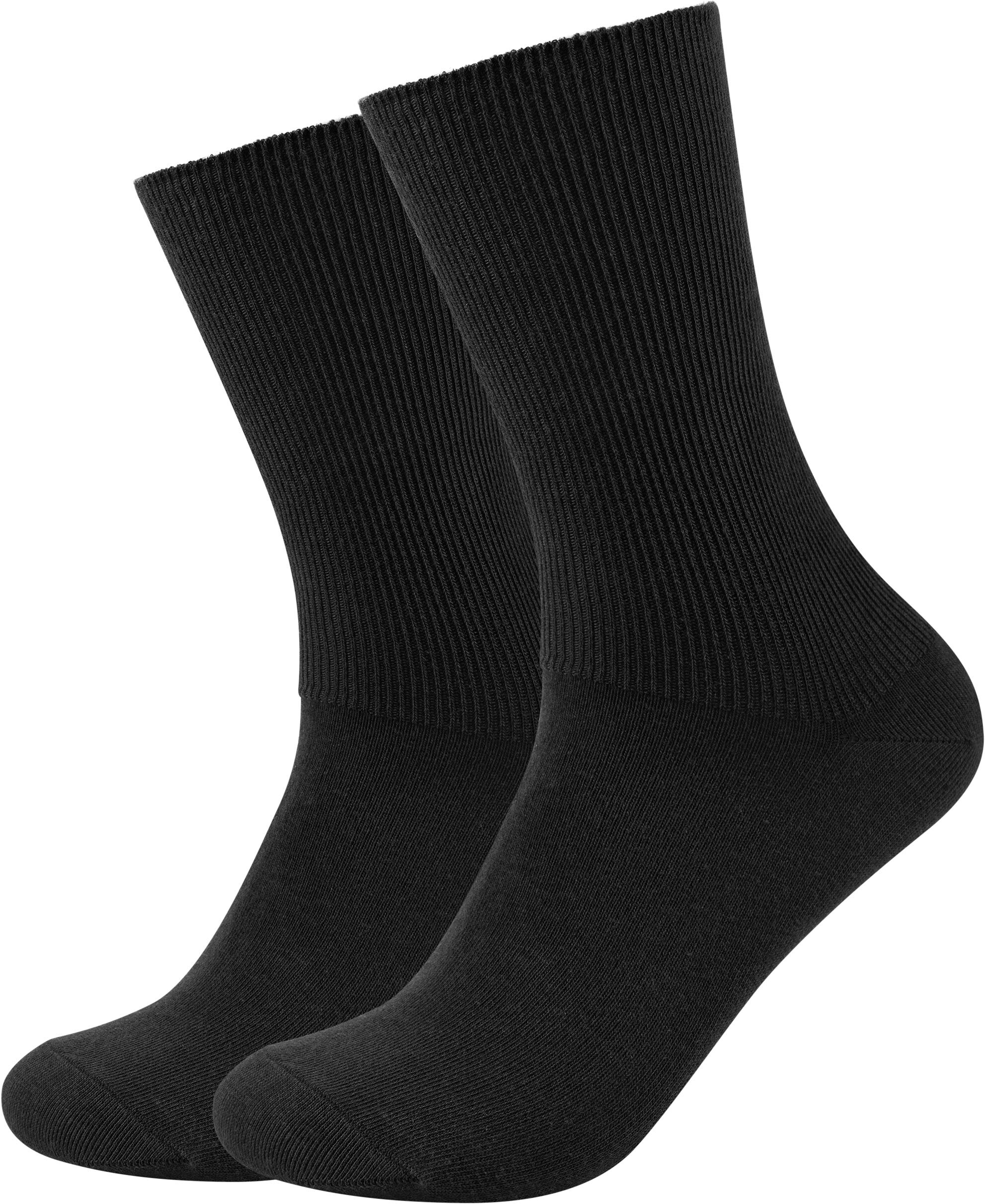 Socken CAMANO "comfort", Herren, Gr. 39-42, schwarz, Baumwollmischung, unifarben, Socken Socken, superweiche Bündchen, venenfreundliche Socken, Topseller