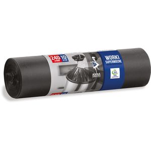 Anna-Zaradna Müllsäcke ST-AZ-013906, 240 Liter, stark, schwarz, 10 Stück