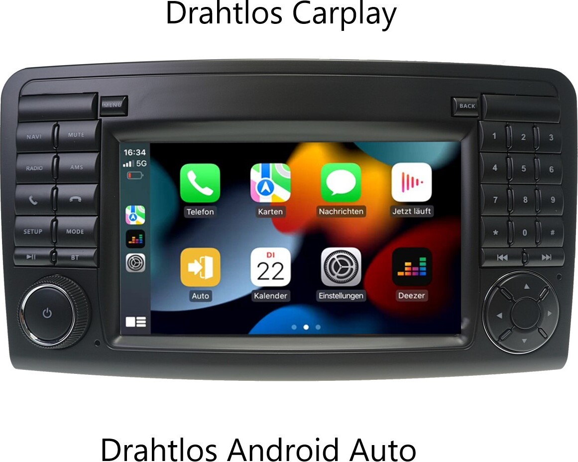 Für Mercedes Benz W164 GL320 ML350 X164 Autoradio GPS NAVIGATION Android 13. DSP/RDS USB BT Drahtlos Carplay und Android Auto 4G