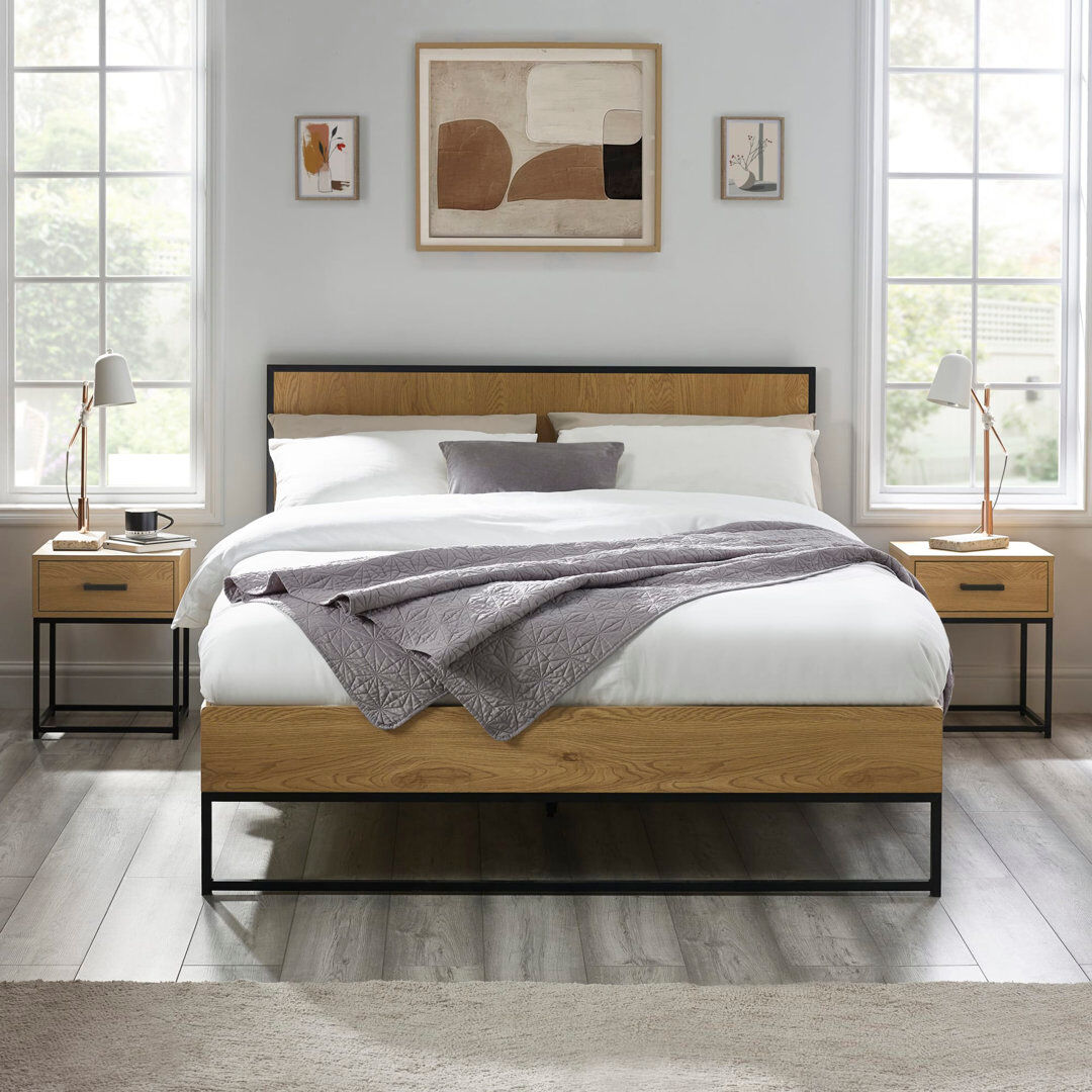 Rio Bobie Wooden Bed Frame Brown Double (4'6)