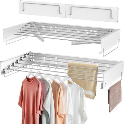 No "Space-Saving Wall Mounted Laundry Drying Rack - 1.18""D x 41.33""W x 5""H"