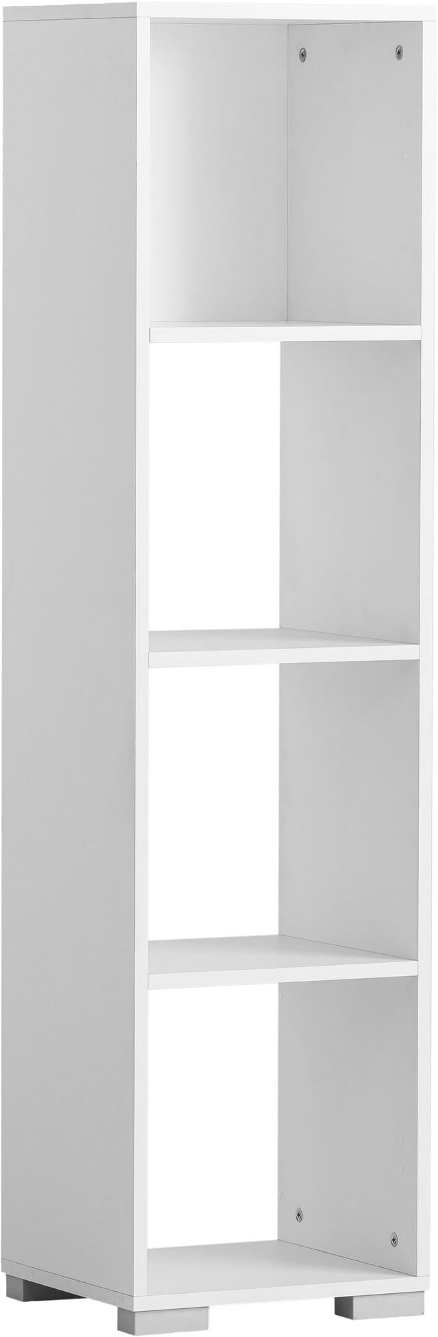 Ablageregal WELLTIME "Baku", weiß, B:36,3cm H:142,7cm T:33cm, Holzwerkstoff, Regale, Solide Verarbeitung - Dieses Produkt ist in Deutschland gefertigt