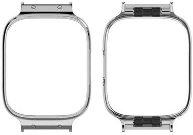 Everyday Crate Redmi Watch 3 Lite Active Metal Watch Protective Frame Stainless Steel Screen Guard Bezel Cover silver